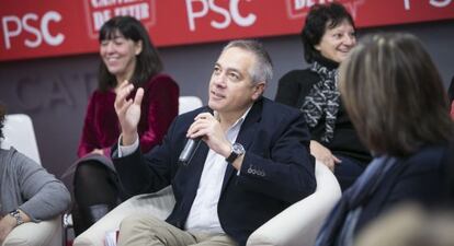 Pere Navarro, en un acto de este sábado del PSC.