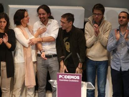 Clausura de la  Asamblea Ciudadana de Podemos, en octubre.