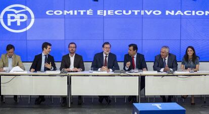 Reuni&oacute;n del Comit&eacute; Ejecutivo del Partido Popular en su sede nacional de la calle G&eacute;nova