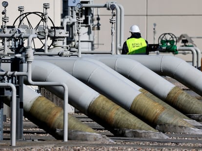 Varios tubos del gasoducto Nord Stream 1, en Lubmin (Alemania), en marzo pasado.