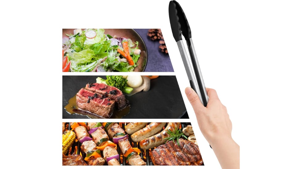 Estas pinzas de cocina se pueden usar para diferentes tareas básicas.