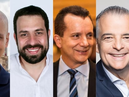 Bruno Covas, Guilherme Boulos, Celso Russomano e Márcio França, os líderes da corrida eleitoral em São Paulo.