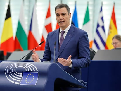 El presidente del Gobierno, Pedro Sánchez, en el Parlamento Europeo en Estrasburgo, el pasado 13 de diciembre.