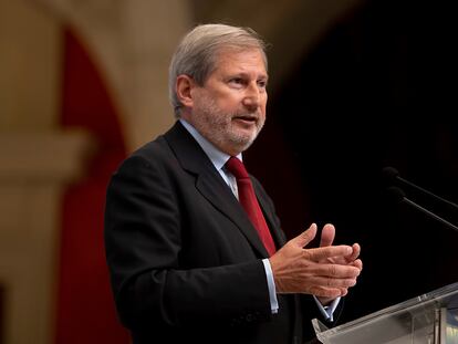 El comisario europeo de Presupuestos y Administración, Johannes Hahn