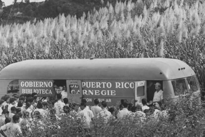 Autobs biblioteca en Puerto Rico.