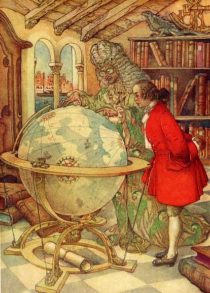 Ilustración de R. G. Mossa para 'Los viajes de Gulliver', de Jonathan Swift.