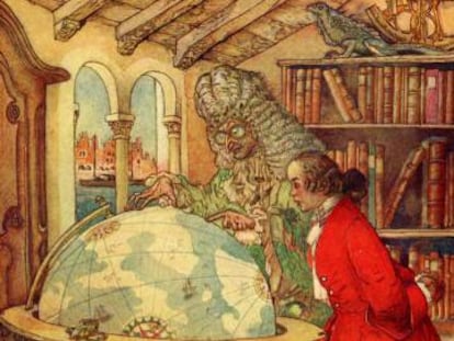 Ilustración de R. G. Mossa para 'Los viajes de Gulliver', de Jonathan Swift.