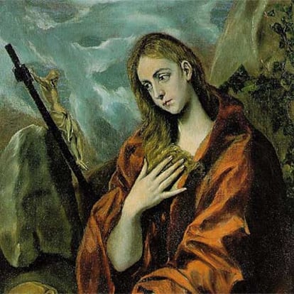 Cuadro de El Greco que representa a María Magdalena haciendo penitencia (Museu del Cau Ferrat).