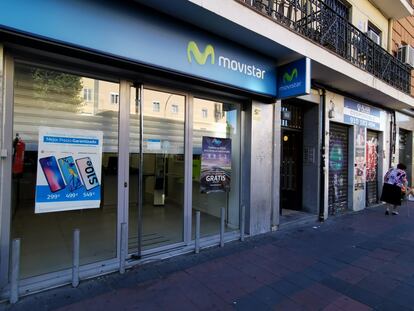 Una tienda de Movistar en Madrid.