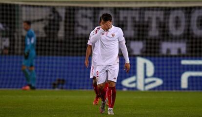 Konoplyanka, desolado tras la eliminación del Sevilla.