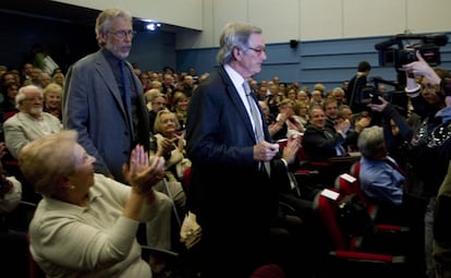 El alcalde de Barcelona Xavier Trias, momentos antes de realizar su conferencia de balance.