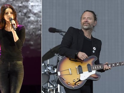 Lana Del Rey actuando en el Auditorio Bill Graham de California en septiembre y Thom Yorke, de Radiohead, en Glasgow.