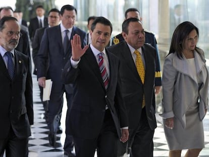 Los integrantes del Pacto por M&eacute;xico el pasado 2 de diciembre cuando firmaron el acuerdo.