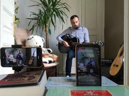 Xavier Caballé ofreció un concierto en directo por Instagram el pasado fin de semana.