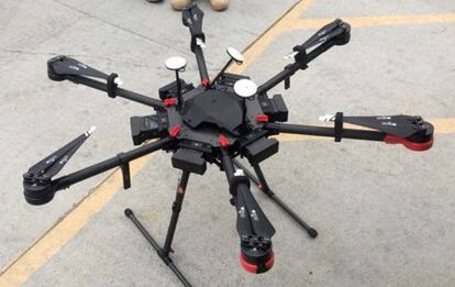 Imagen del drone usado para trasladar droga de M&eacute;xico a Estados Unidos. 