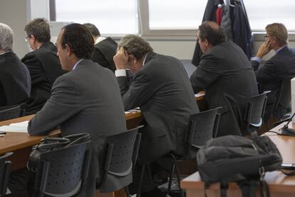 Joaquín Maldonado, José Antonio Noguera, Ernesto Moreno y Pablo Broseta, en noviembre en la Audiencia de Valencia.