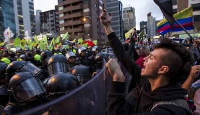 Manifestaci&oacute;n en Quito, este mi&eacute;rcoles. 