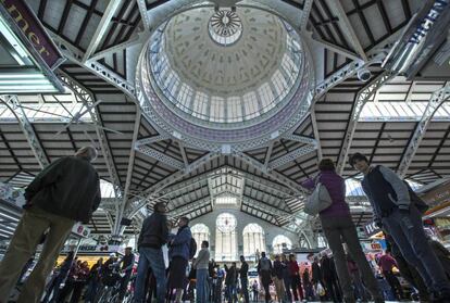 The dome of the Mercado Central is a big attraction.