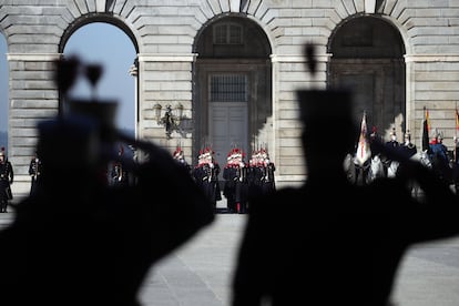 Celebración de la Pascua Militar en el Palacio Real de Madrid, este viernes.