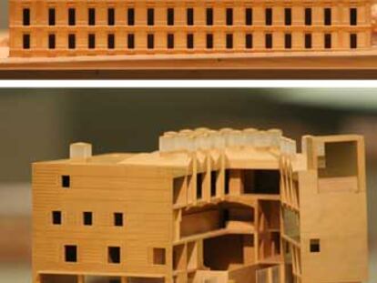 Maqueta del museo Thyssen-Bornemisza y la casa de cultura de Don Benito