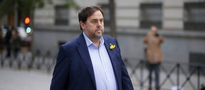 Oriol Junqueras a la seva arribada a l'Audiència Nacional el 2 de novembre.