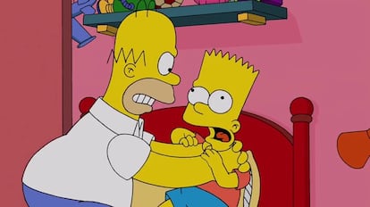 Homer and Bart from 'The Simpsons.'