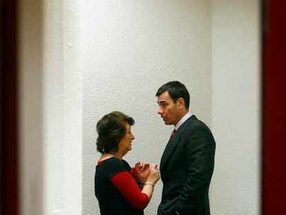 Delia Blanco y Tomás Gómez, dirigentes del PSM.