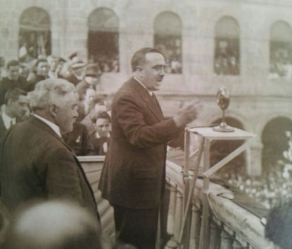 Discurso de Marcelino Oreja en Gernika a favor del Estatuto.