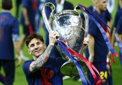 Messi con la copa de campeón