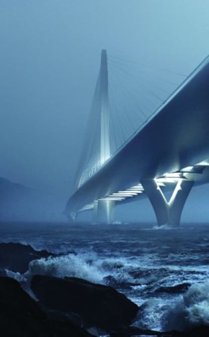 Recreación de MIR del puente Danjiang, en Taipei, ideado por el estudio de Zaha Hadid.