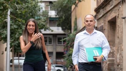 Jordi Turull, secretario general y Míriam Nogueras, portavoz de Junts, en una imagen de archivo.