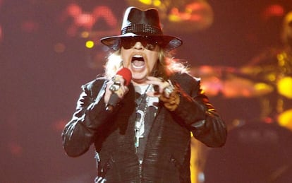 Axl Rose, en un concierto con Guns N' Roses.