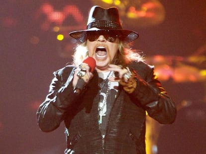 Axl Rose, en un concierto con Guns N' Roses.