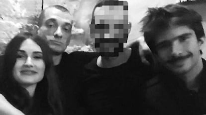 De izquierda a derecha; Alexandra de Taddeo, Pyotr Pavlenski y Juan Branco, implicados en el vídeo sexual del político francés candidato a la alcaldía de París.