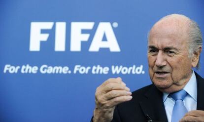 Blatter, presidente de la FIFA, este mes.