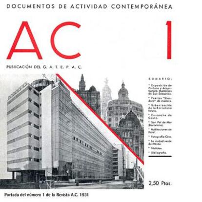 Portada del número 1 de la revista <i>AC</i>, del Gatepac, 1931.