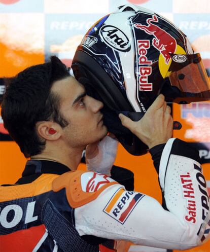 Dani Pedrosa en el circuito Ricardo Tormo de Valencia.