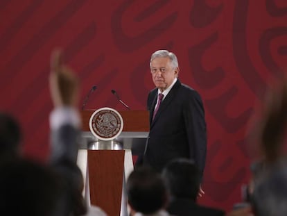 El presidente de México, Andrés Manuel López Obrador, en rueda de prensa.