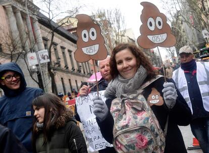 Assistents en la manifestació a Madrid.