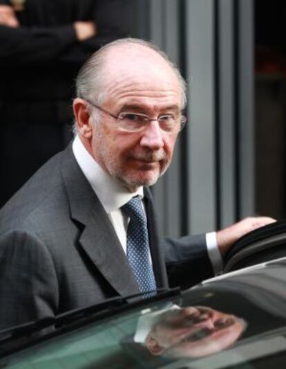 Rodrigo Rato, a su salida de la Audiencia Nacional.