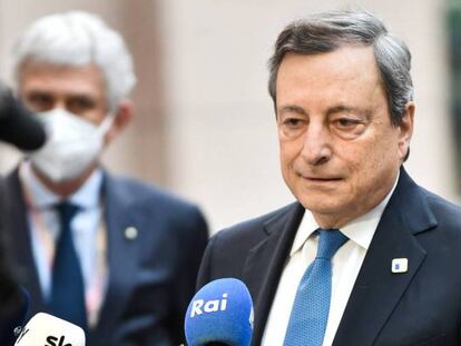 Mario Draghi, presidente italiano.