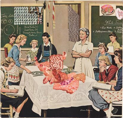 'Cookery Class' (1958), 'collage' de George Grosz.