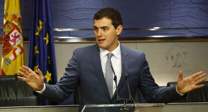 Albert Rivera, en el Congreso de los Diputados.