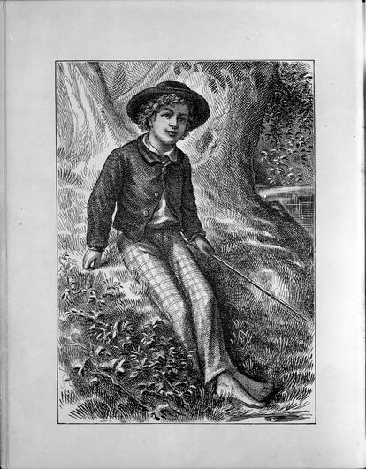Ilustración de 'Las aventuras de Tom Sawyer'.