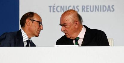 Juan Lladó y, su padre, José Lladó, consejero delegado y presidente de Técnicas Reunidas.