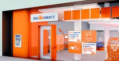 Fachada de una oficina de ING.