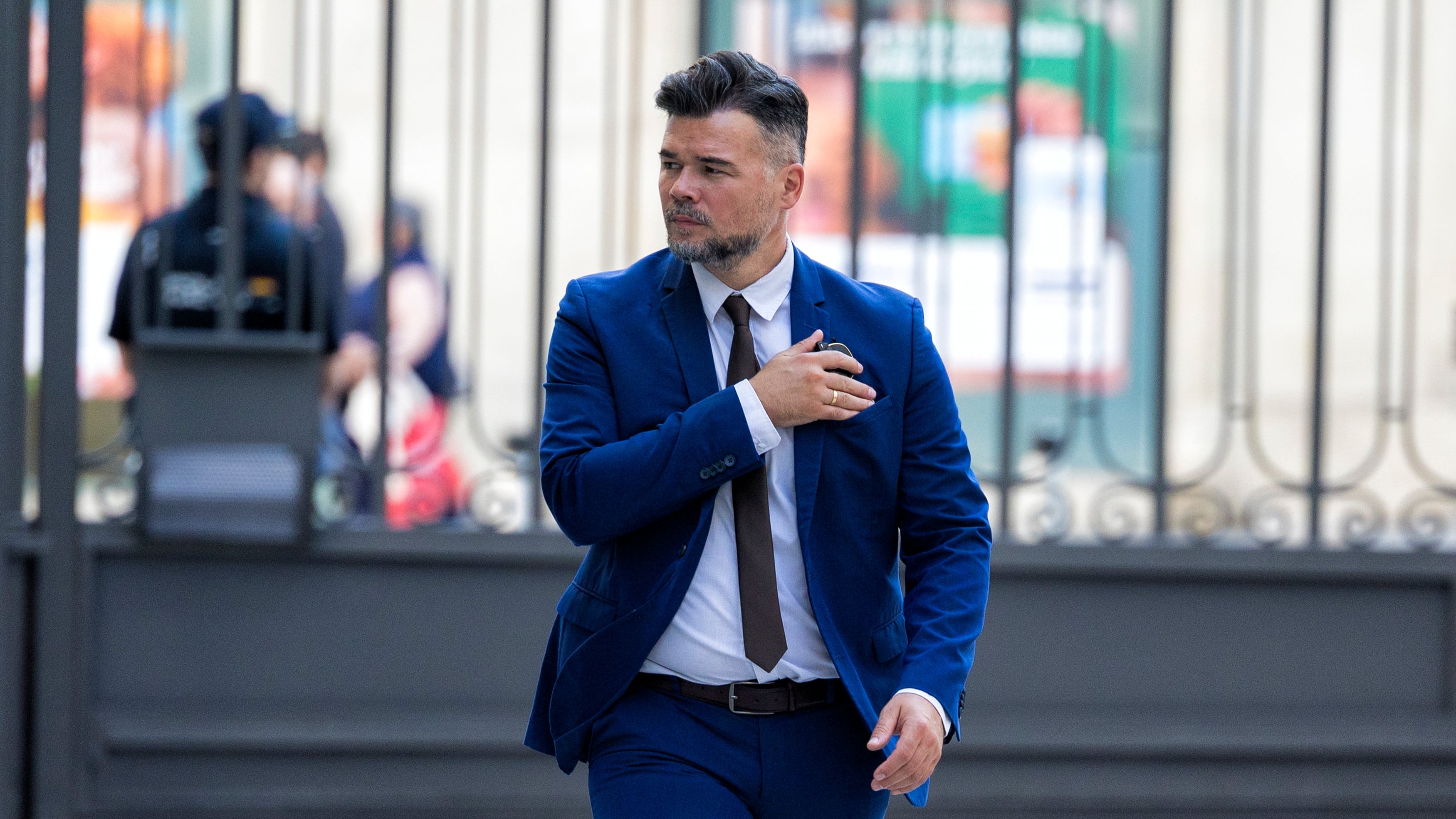 El candidato de Esquerra Republicana, Gabriel Rufián, el 16 de septiembre en el Congreso.