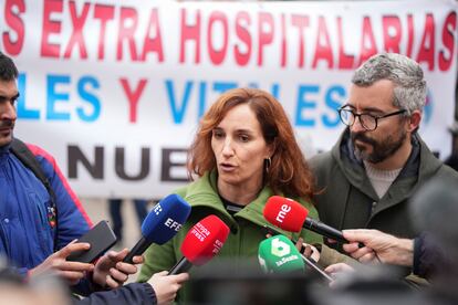 La líder de Más Madrid, Mónica García, junto al diputado Javier Padilla.