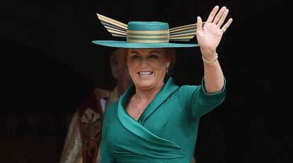 Sarah Ferguson, en la boda de su hija Eugenia de York, el 12 de octubre en Windsor.