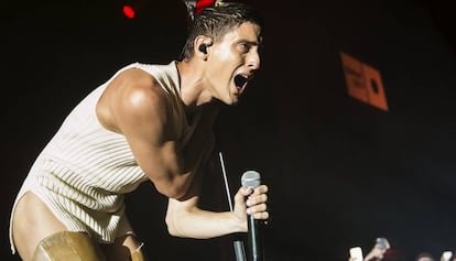 Arca, durante su concierto.